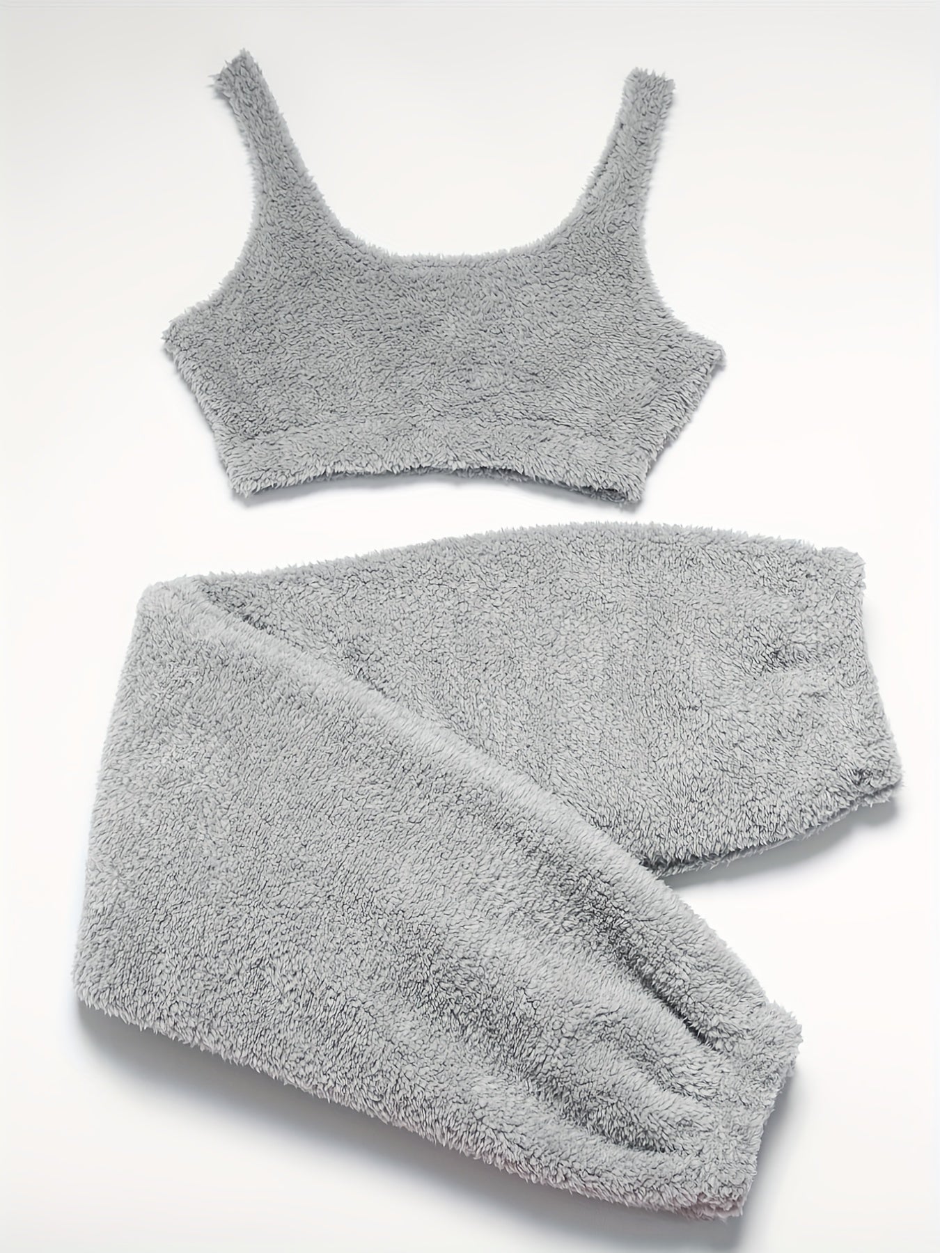 Ensemble Pyjama Polaire Duveteux Débardeur et Pantalon – Cocon Polaire