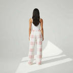 Pantalon Pyjama Chaud en Polaire Motif Carreaux - Carreaux Enflammés