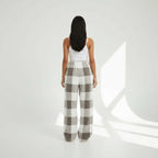 Pantalon Pyjama Chaud en Polaire Motif Carreaux - Carreaux Enflammés