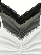 Débardeurs Dentelle (Lot de 3) – Élégance Quotidienne