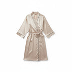 Chemise de Nuit Satinée Longue – Clair de Brume