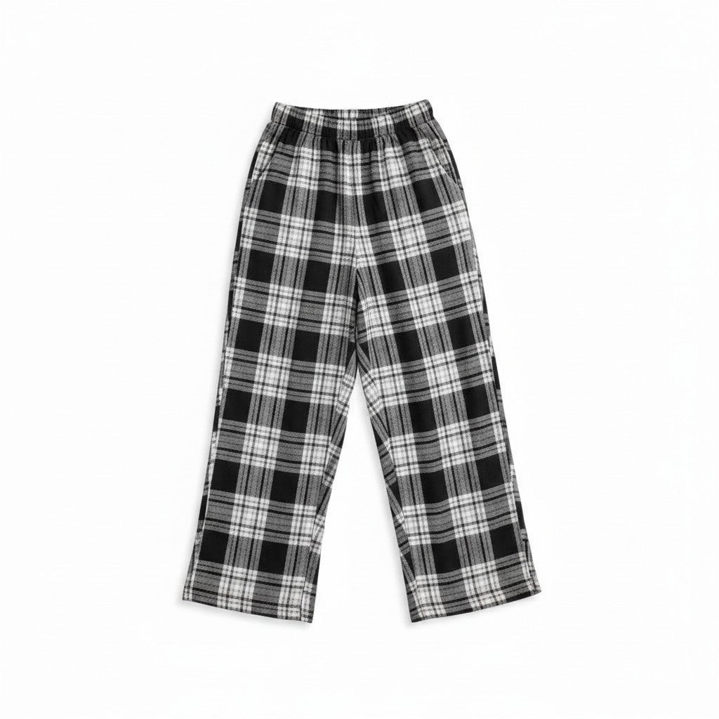 Pantalon Pyjama à Carreaux Taille Nouée – Charme Douillet