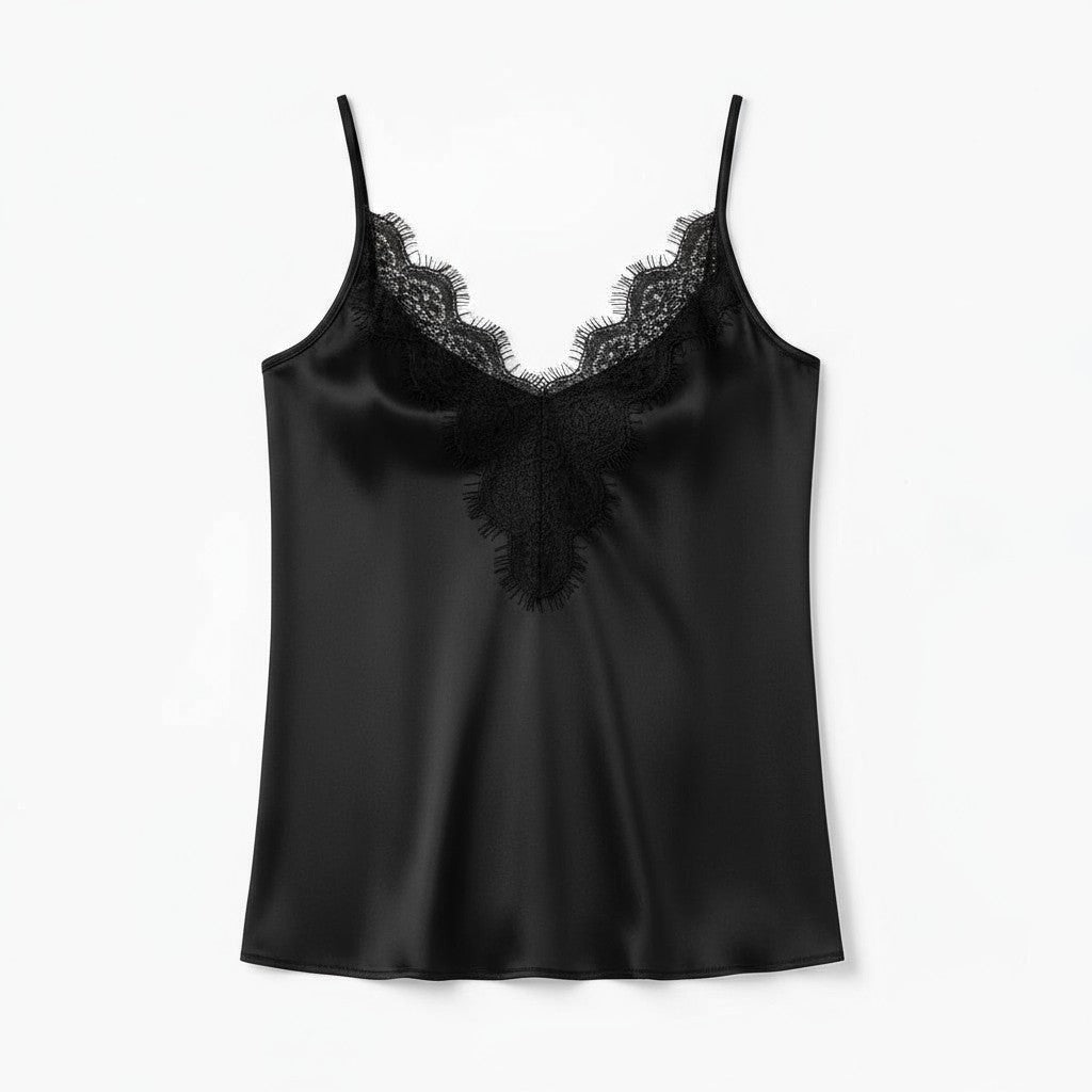 Ensemble Pyjama Satiné et Dentelle – Douce Séduction