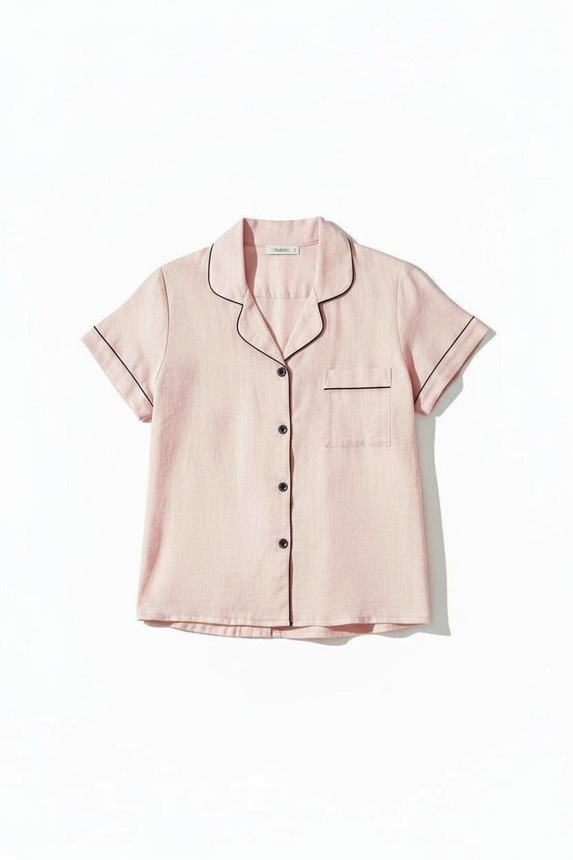 Ensemble  Pyjama Chemise Manches Courtes et Short – Éveil Naturel
