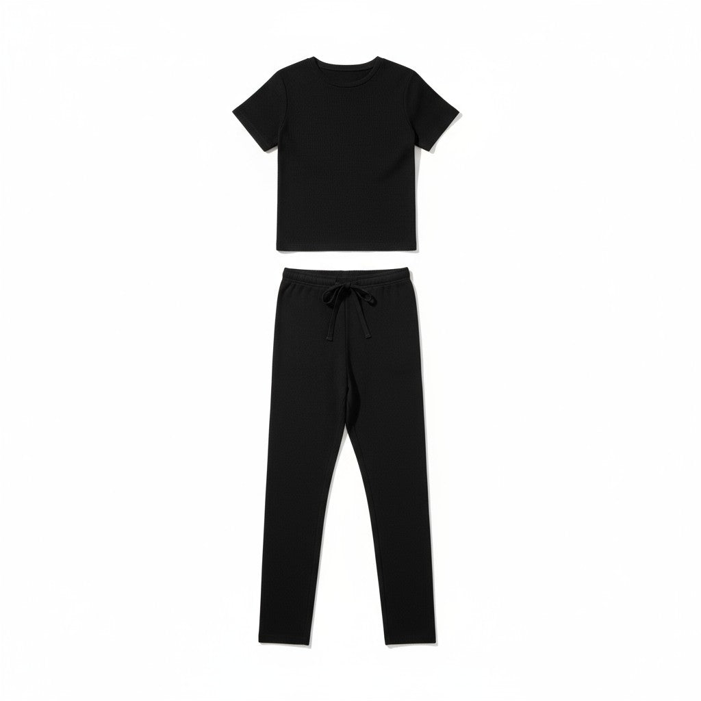 Ensemble Pyjama T-shirt et Pantalon – Fraîcheur Élégante