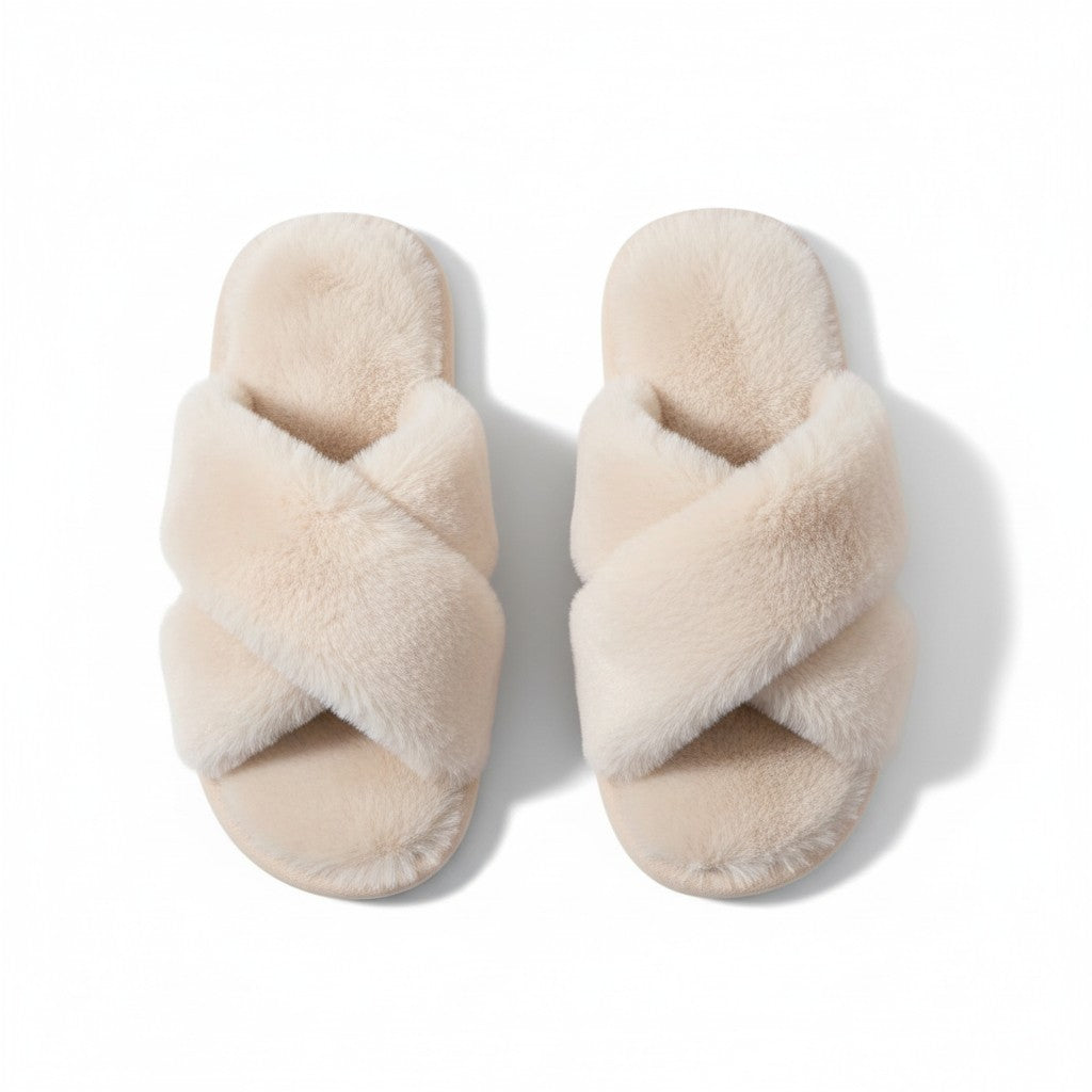 Chaussons en Fourrure Douce – Plume Douillette