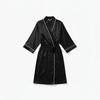 Chemise de Nuit Satinée Longue – Clair de Brume