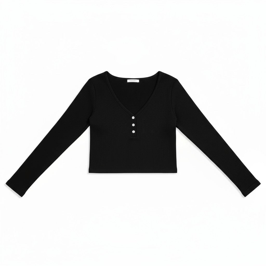 Ensemble Pyjama Manches Longues et Short – Sérénité Côtelée