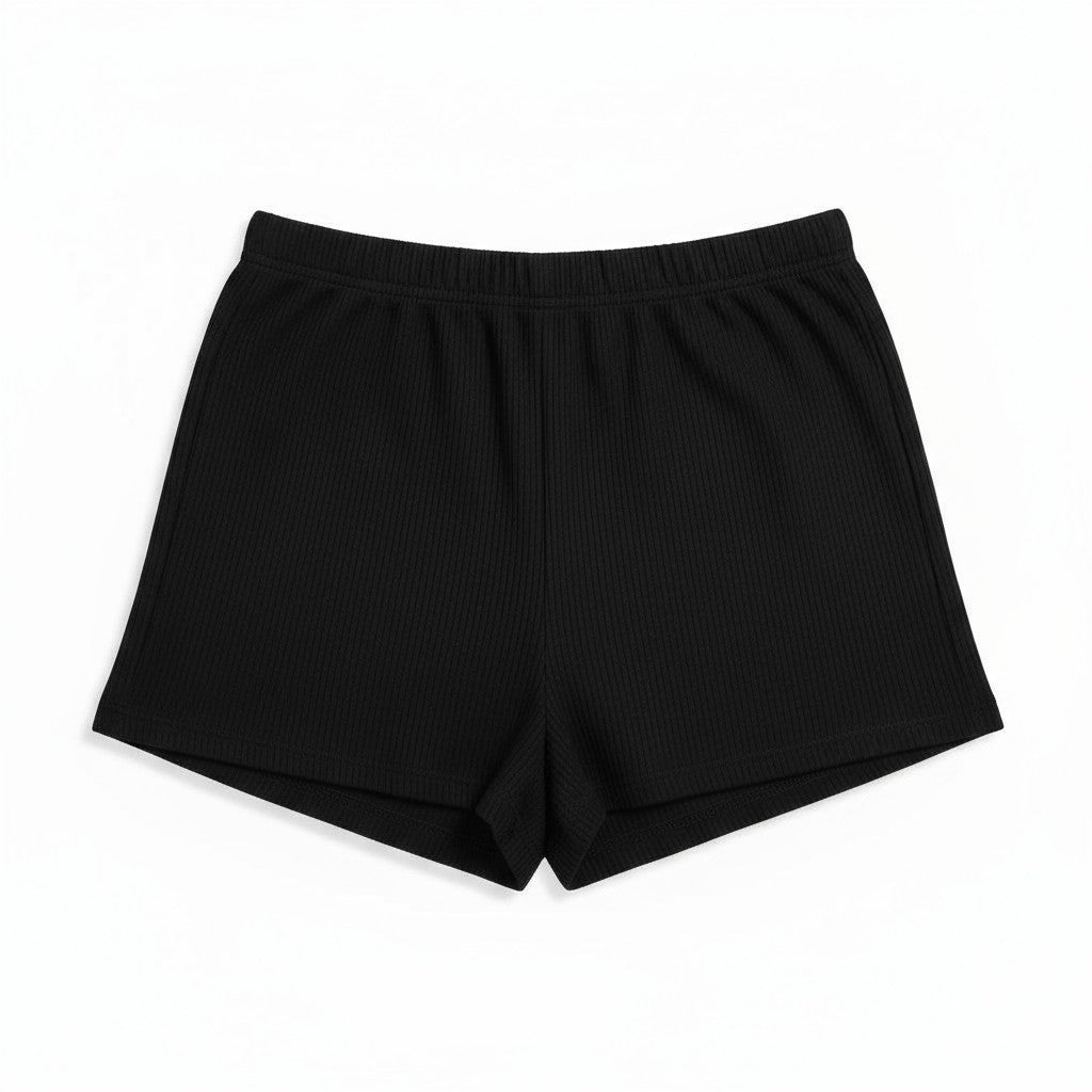 Ensemble Pyjama Manches Longues et Short – Sérénité Côtelée