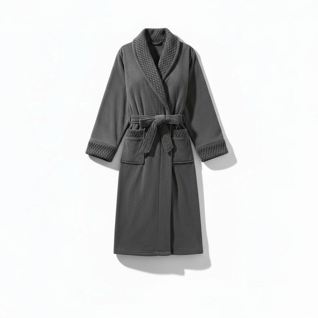 Peignoir Doux Long à Ceinture – Cocon Velours