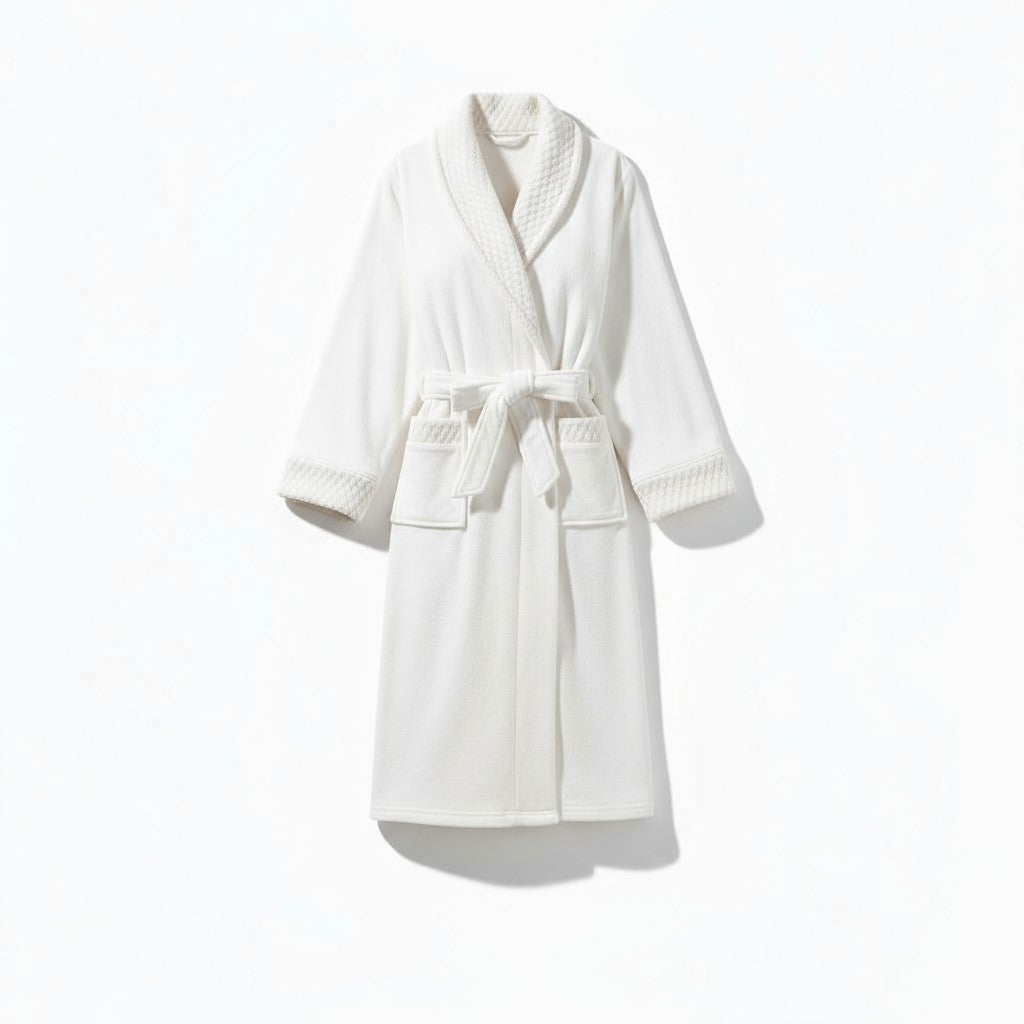 Peignoir Doux Long à Ceinture – Cocon Velours