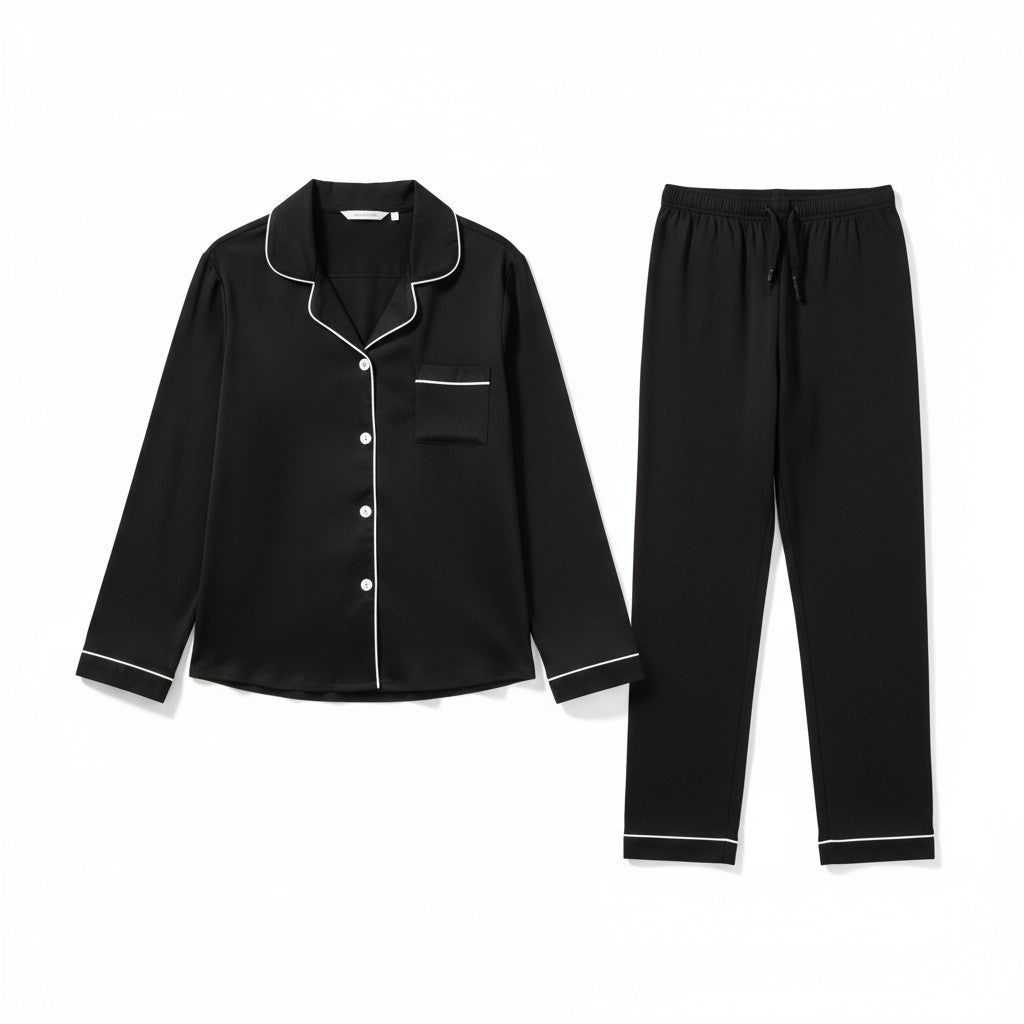 Ensemble Pyjama Long – Élégance Naturelle