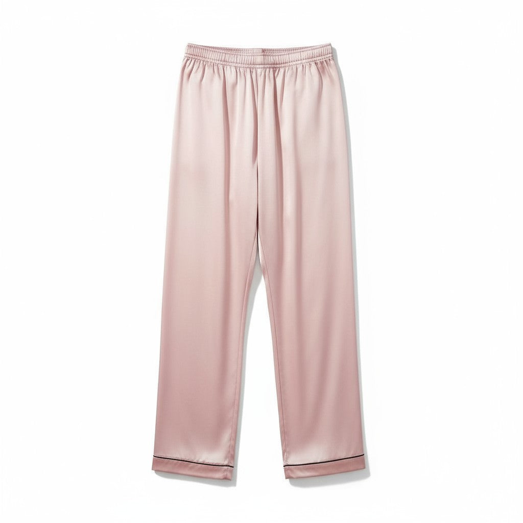 Ensemble Pyjama Satiné Chemisier et Pantalon – Nuit Élégante