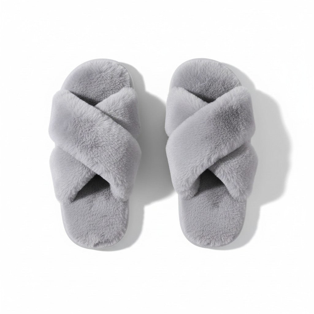 Chaussons en Fourrure Douce – Plume Douillette