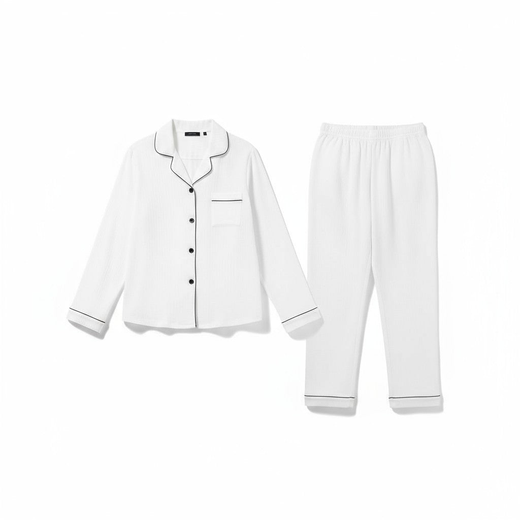 Ensemble Pyjama Long – Élégance Naturelle