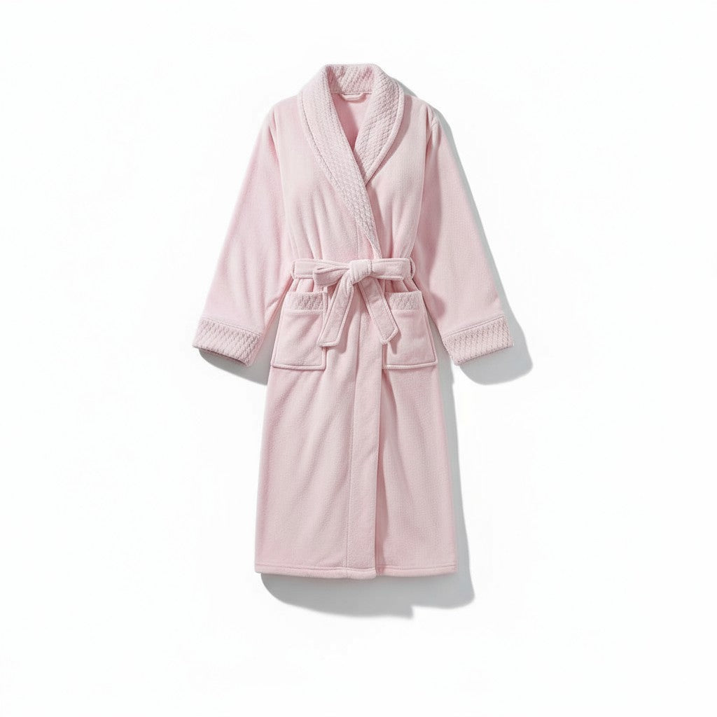 Peignoir Doux Long à Ceinture – Cocon Velours