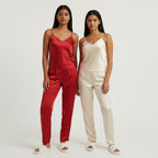Ensemble Pyjama Débardeur et Pantalon Satinés (Lot de 2) – Reflet Satiné