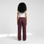 Pantalon à Carreaux Taille Nouée – Charme Douillet