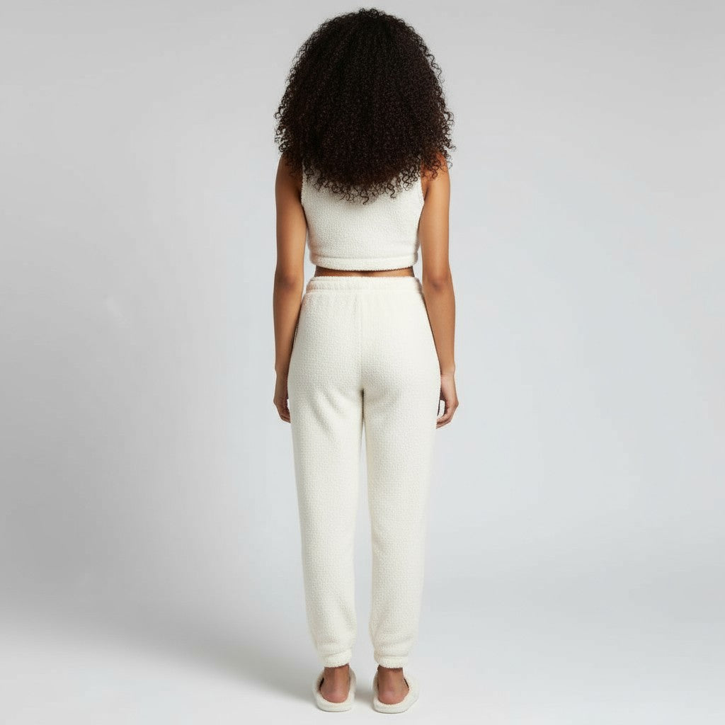 Ensemble Pyjama Polaire Duveteux Débardeur et Pantalon – Cocon Polaire