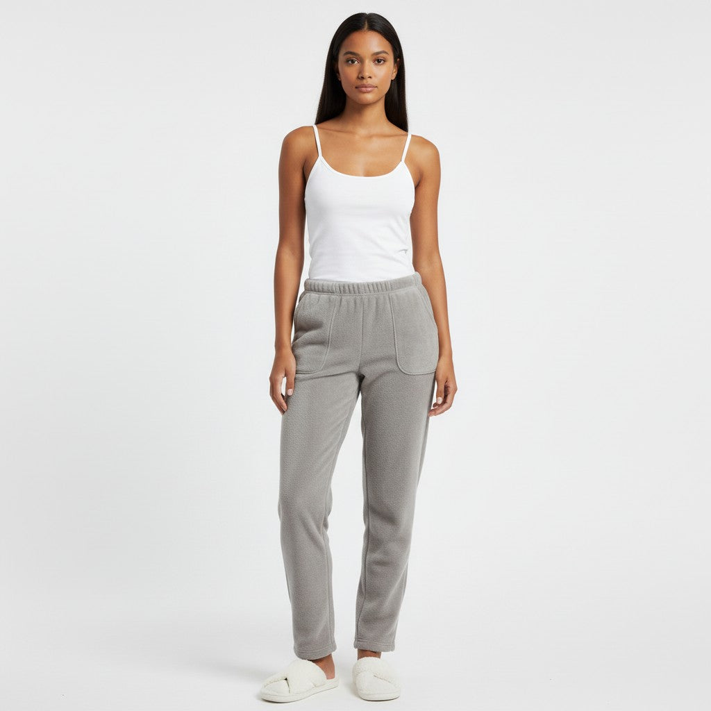 Pantalon Pyjama Polaire Duveteux – Brume d’Hiver