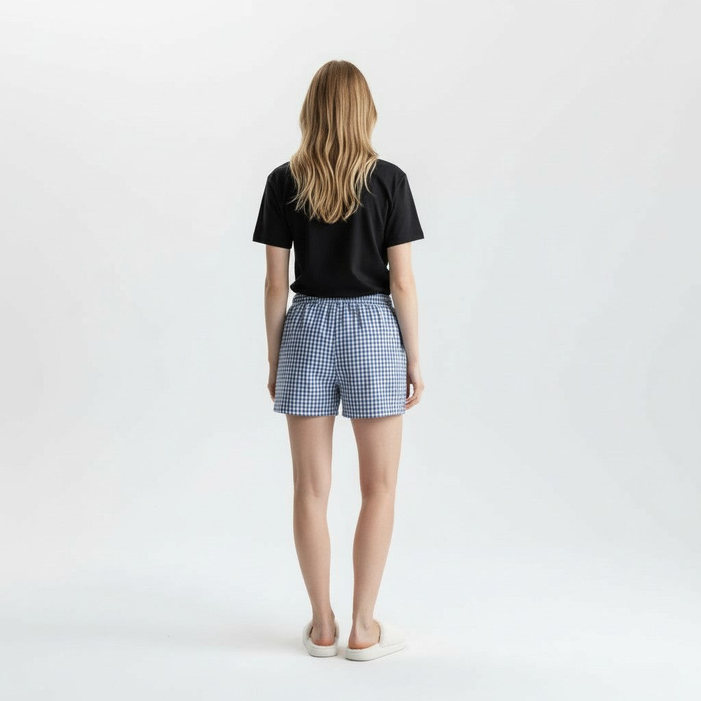 Short Pyjama à Carreaux – Style Serein