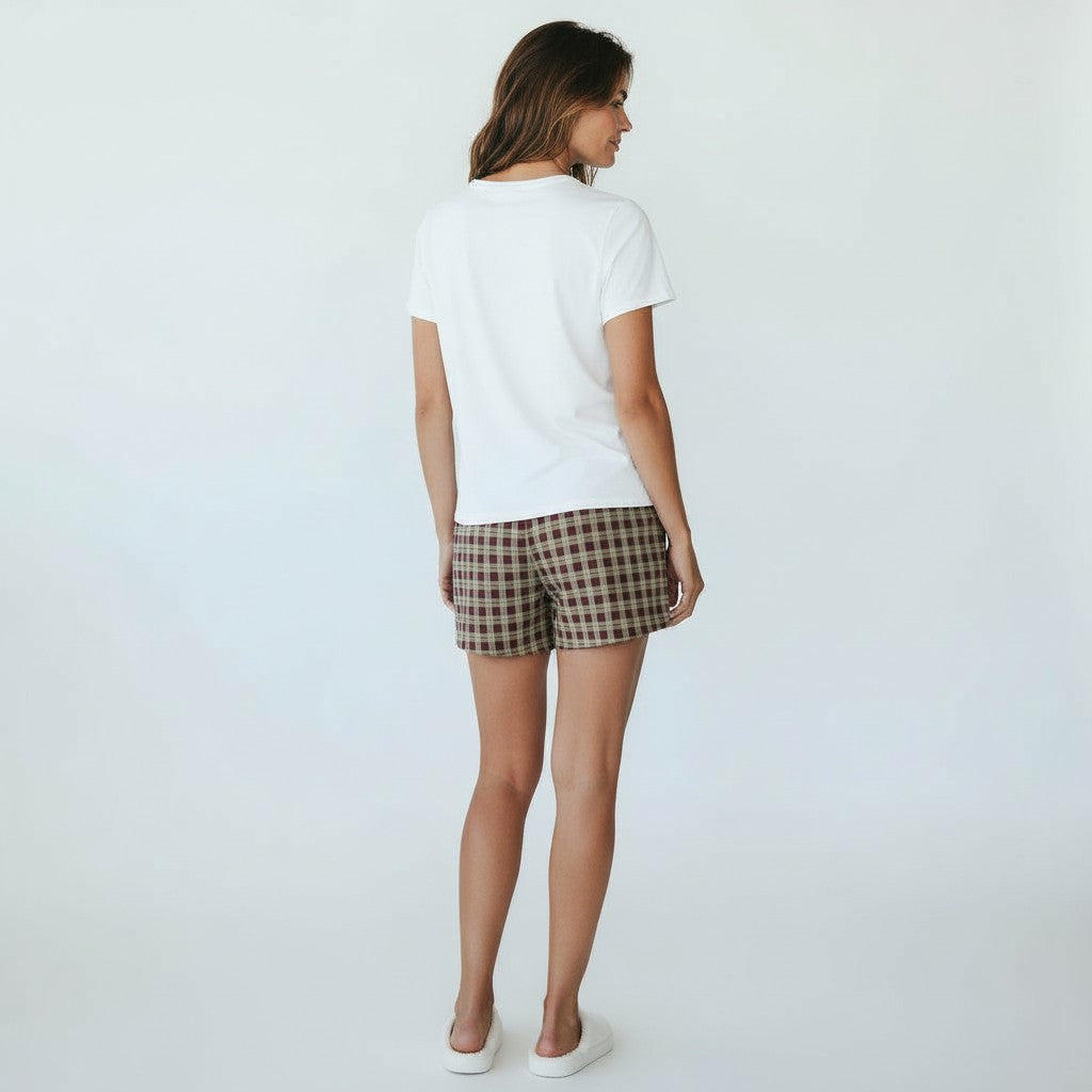 Short Pyjama à Carreaux – Style Serein