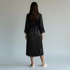 Ensemble Pyjama Satiné Robe et Gilet – Éclat Relié