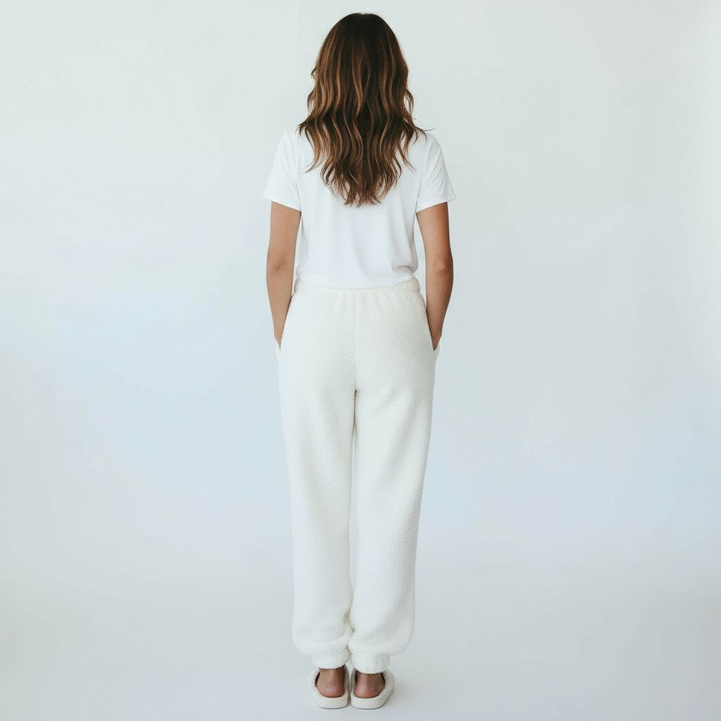 Pantalon Pyjama Polaire Duveteux – Brume d’Hiver