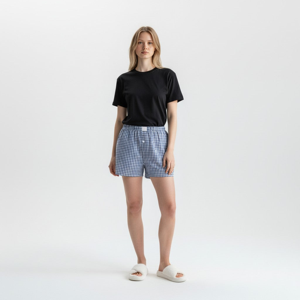Short Pyjama à Carreaux – Style Serein