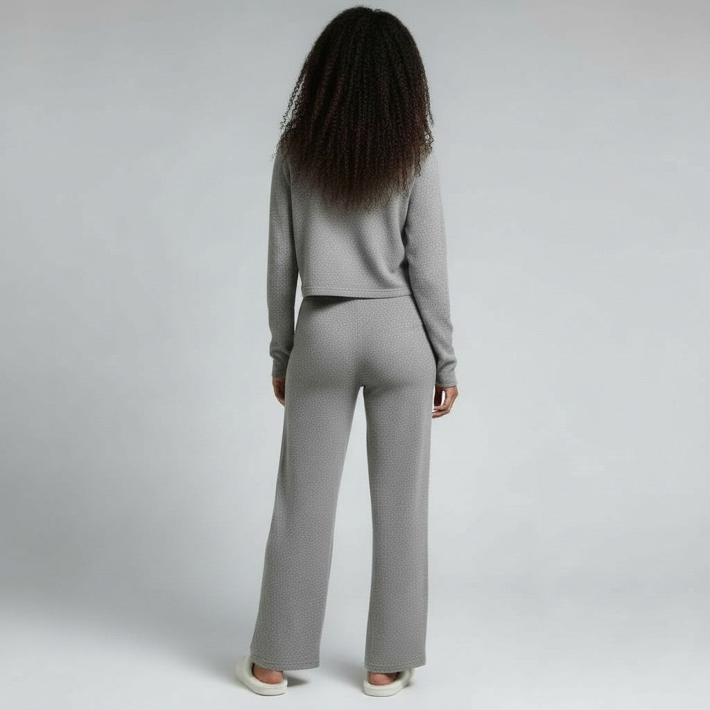 Trio Pyjama Doux Gilet, Débardeur et Pantalon – Signature Élégante