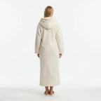 Peignoir Chaud avec Capuche Femme en Polaire – Cocon Vanille