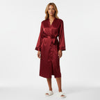 Chemise de Nuit Satinée Longue – Clair de Brume