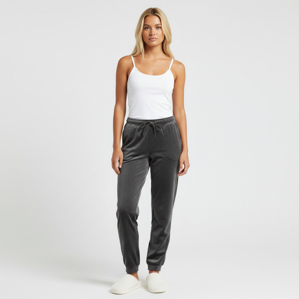 Pantalon Pyjama Polaire Duveteux – Brume d’Hiver