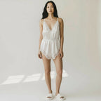 Combinaison Satinée à Dentelle – Aurore Cachée