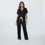 Ensemble Pyjama Chemisier et Pantalon – Tendresse Brodée