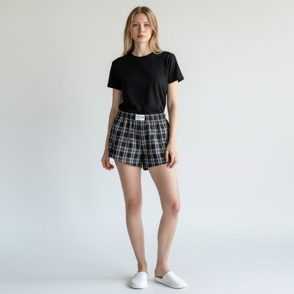 Short à Carreaux – Style Serein