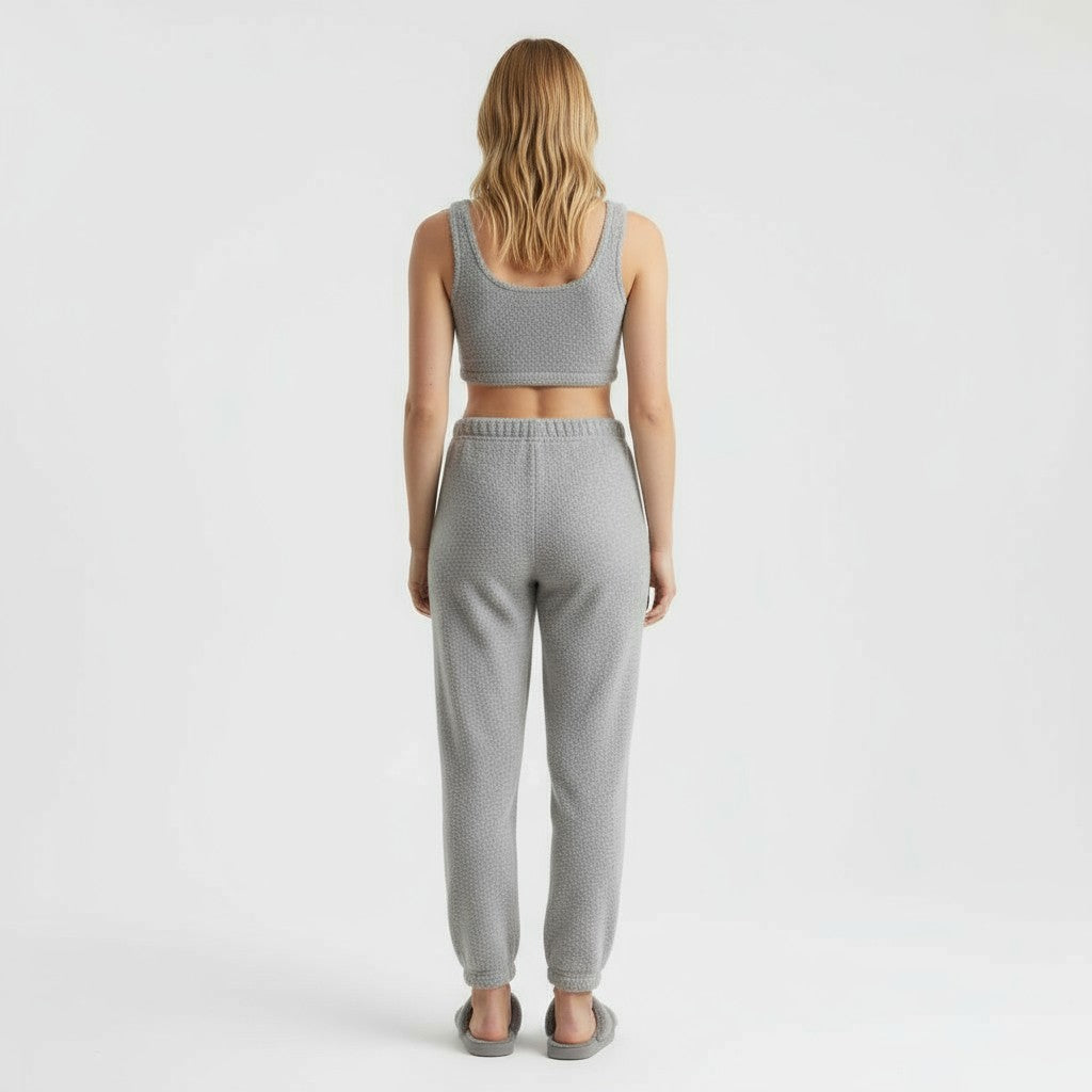 Ensemble Pyjama Polaire Duveteux Débardeur et Pantalon – Cocon Polaire