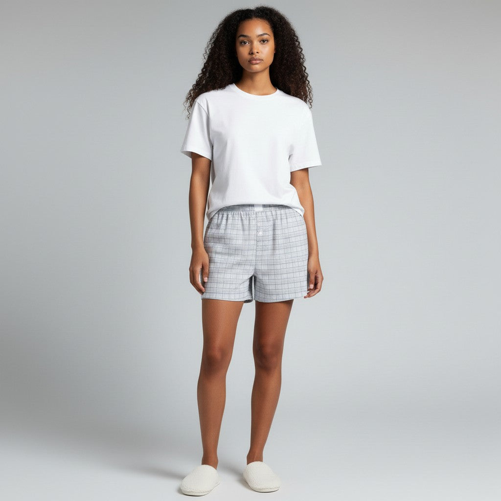 Short Pyjama à Carreaux – Style Serein