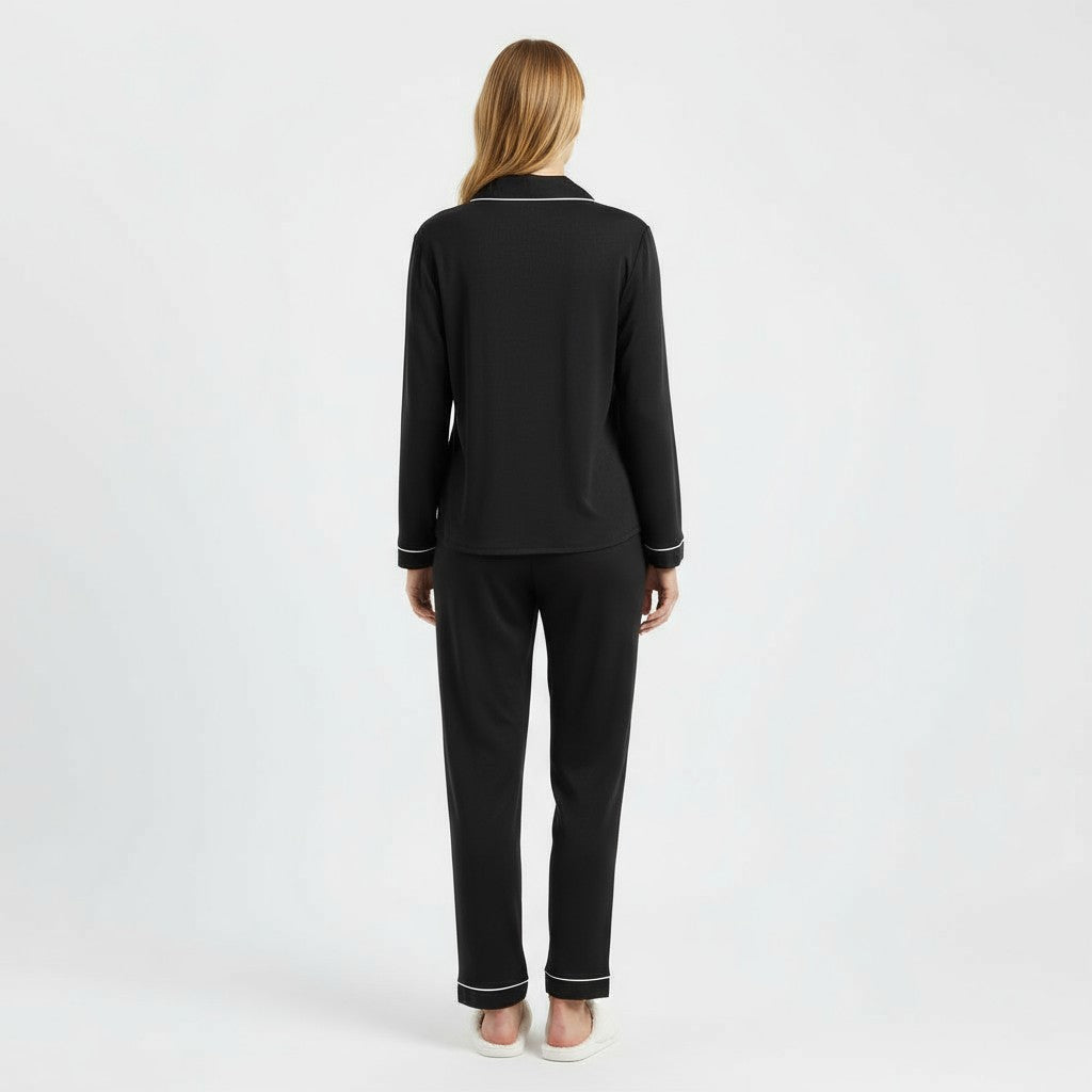 Ensemble Pyjama Long – Élégance Naturelle