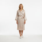 Chemise de Nuit Satinée Longue – Clair de Brume
