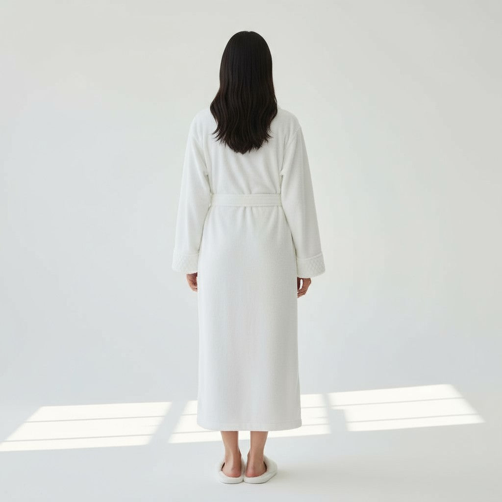 Peignoir Doux Long à Ceinture – Cocon Velours