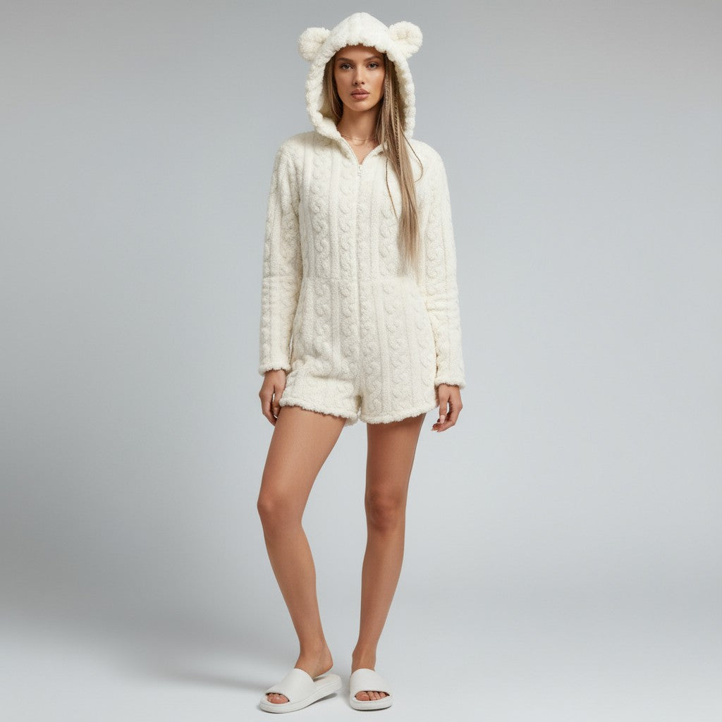 Combinaison Courte à Capuche – Nuage Polaire
