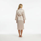 Chemise de Nuit Satinée Longue – Clair de Brume