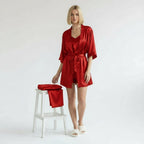 Ensemble Pyjama Quatuor Satiné Modulable – Éclat Complet